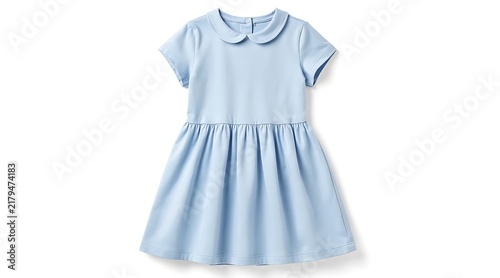 Light Blue Baby Girls Short Sleeve Dress.
