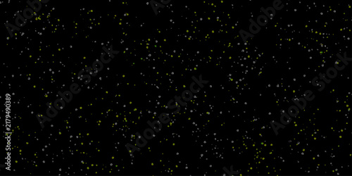 small drops of rain, snow on a black background. Falling Snow down On The Black Background. Many water bubbles on black background, closeup. yellow particles falling on a black background.