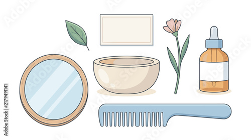 Natural Beauty and Spa Treatment Accessories Set