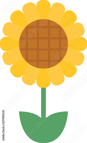 가을 해바라기 꽃 일러스트