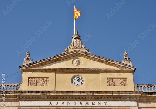 Ajuntament City Hall building facade in Tarragona Spain. Tarragona - Spain