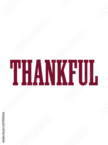 Elegant Maroon Thankful Text Typography Poster for Gratitude and Autumn Celebrations
