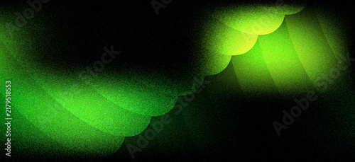 Abstract background with smooth flowing gradient shapes and grainy texture in bright green