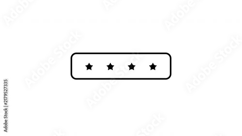 Four Digit Password Input Field Concept With Star Placeholders For User Verification Entry