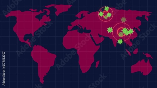 virus gradually spread all over the world. Global pandemic outbreak