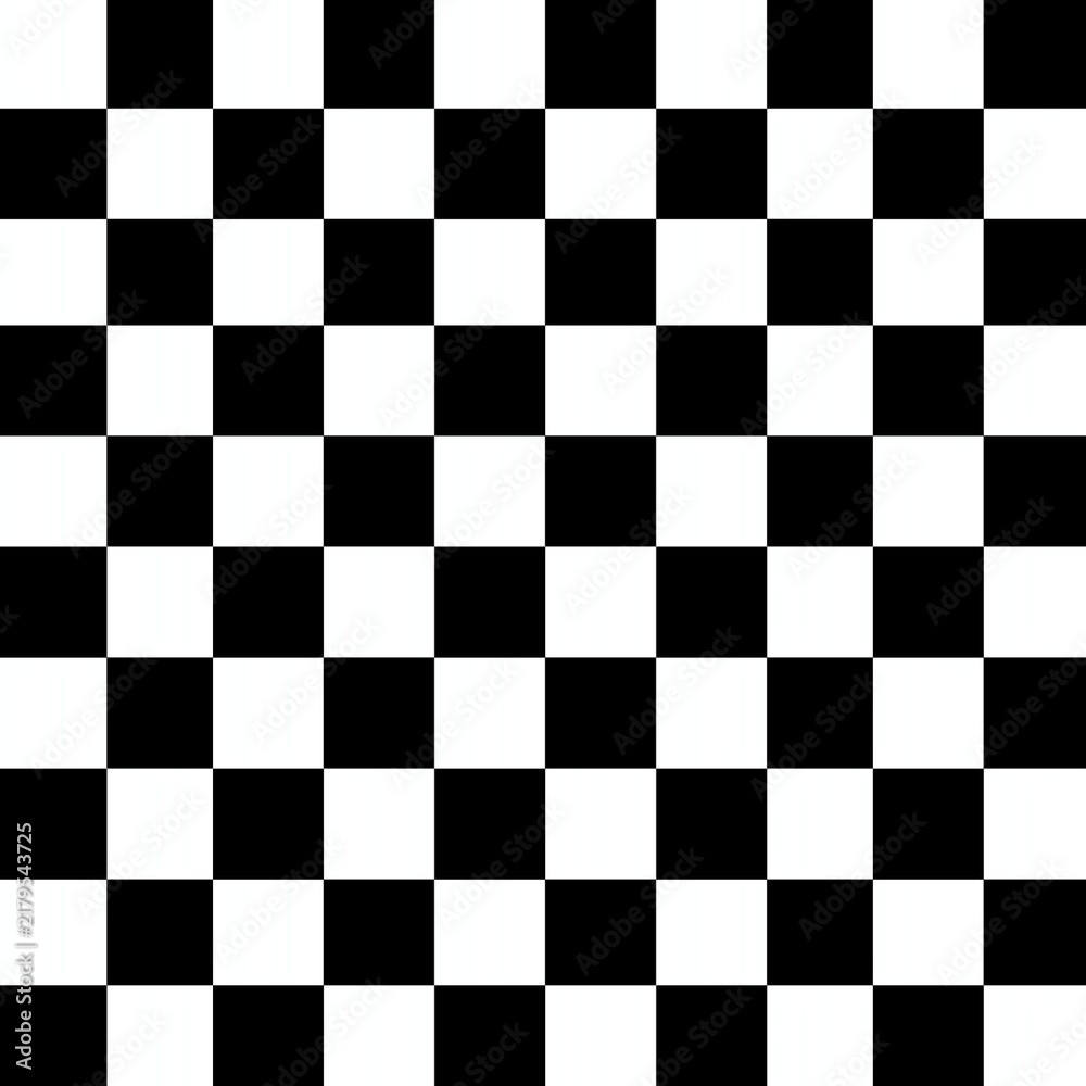 Obraz premium Black and White Checkerboard Seamless Pattern Background