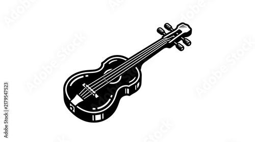 Foto Traditional Russian balalaika string instrument icon.