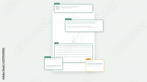 AI Document Disassembly and Semantic Data Decomposition Motion Graphic