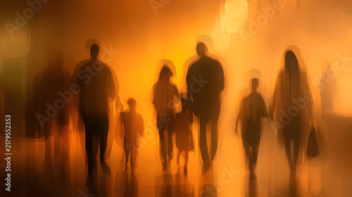 silhouette of people