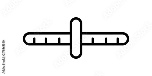Fotografie Horizontal slider control adjustment tool icon for interface tuning bars