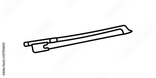 Bild auf Leinwand Musical violin bow outline illustration for orchestra concert flyer