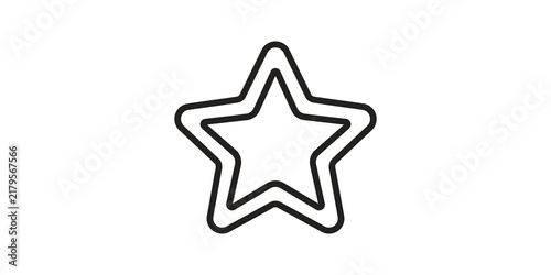 Fotografie Double outline star icon symbolizing rating bookmark or favorite item
