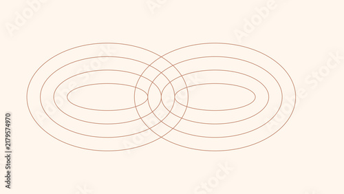 Topographic contour line map pattern in warm earth tones background