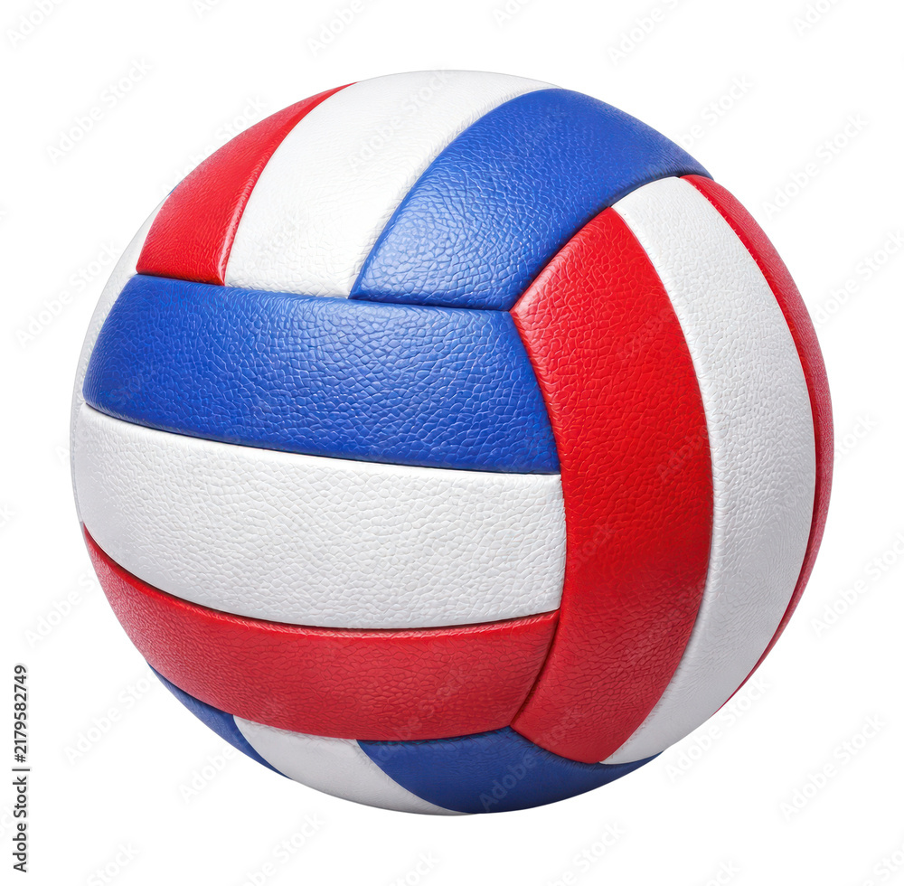 Obraz premium PNG Red white blue volleyball isolated on white background