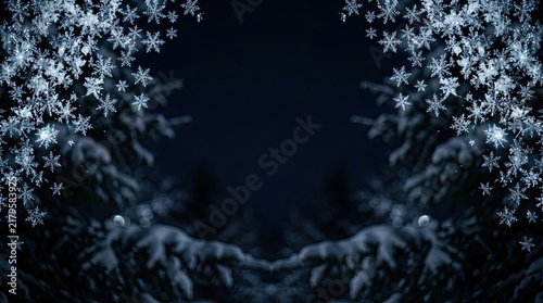 A stunning dark blue christmas background featuring intricate snowflake patterns and a festive celebratory winter holiday aesthetic