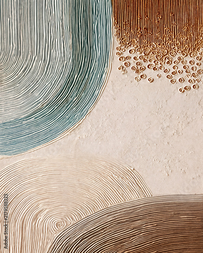 Fotografía Terranean Currents - Focuses on the dynamic, river-like motion flowing through textured earth tones