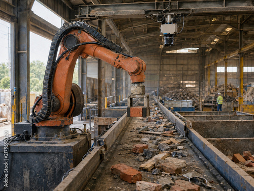 AI Robot Sorting Construction Waste for Recycling