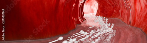Sperm Cells in Motion Representing Male Fertility Fertilization Conception and the Journey Toward Pregnancy 3D Rendering