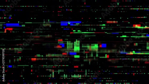 Digital glitch screen distortion error lines video background static tv static