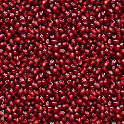 Fresh Ripe Pomegranate Seeds Seamless Texture Juicy Red Fruit Arils Background