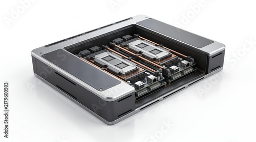 Highperformance computing server module with dual processor boards and advanced cooling system