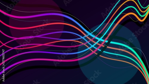 Fototapeta Vibrant Neon Optical Illusion Wave Background Design