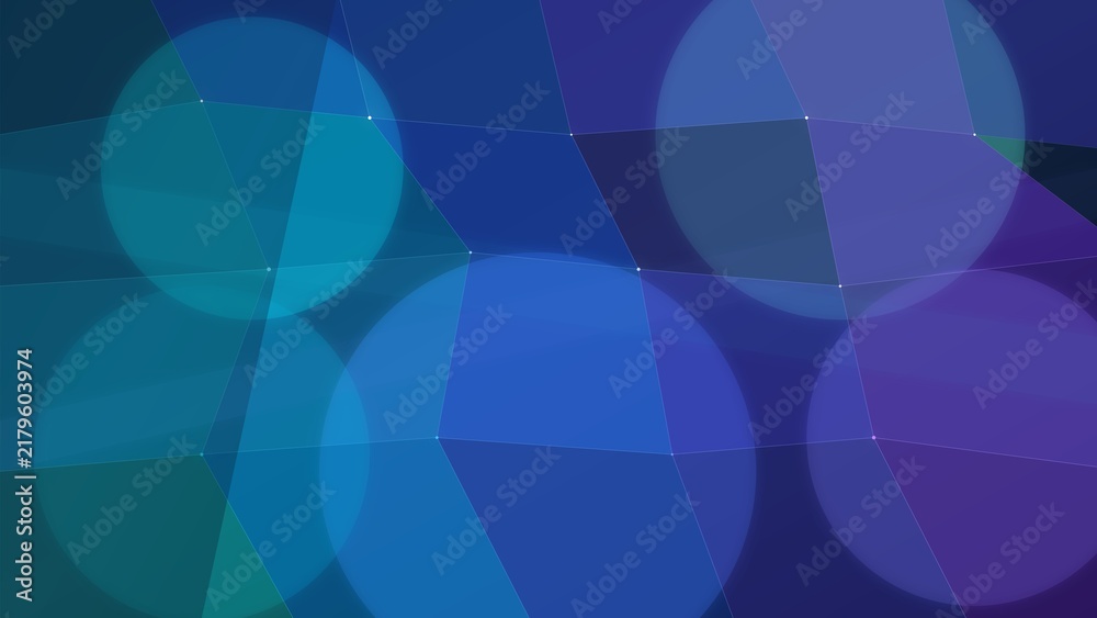 Obraz premium Abstract Geometric Polygonal Mosaic Background in Blue and Teal Tones