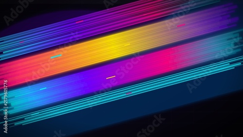 Neon Digital Glitch Background Cyberpunk Wave Grid