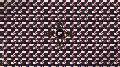 Modern Geometric Houndstooth Textile Seamless Pattern