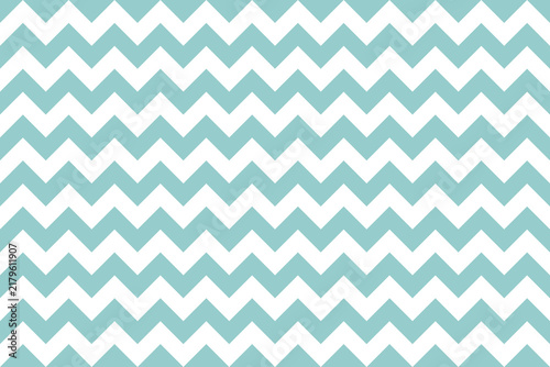 Obraz na płótnie PaleTurquoise and white color Zig zag seamless pattern.