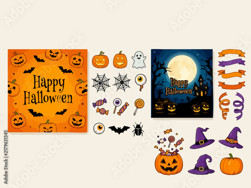 halloween background with pumpkin