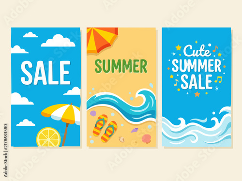 summer holiday banners