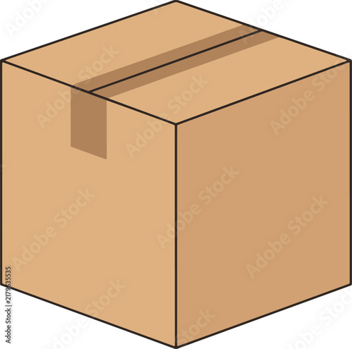 Open Cardboard Box Isolated on White Background, Empty Brown Carton Packaging Container for Shipping, Delivery, Storage, Packing, Moving and Parcel Transportation