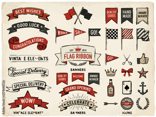set of retro labels
