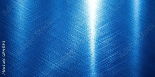Obraz na płótnie A textured blue metal surface with brushed highlights creates a modern and sophisticated background, conveying a sense of industrial strength and technological advancement