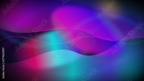 Bild auf Leinwand Neon Holographic Wave Abstract Digital Screen Background