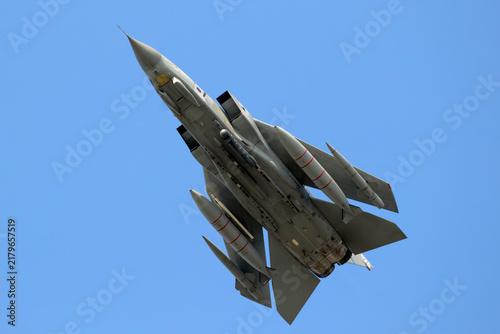 British air force bomber jet aircraft in flight