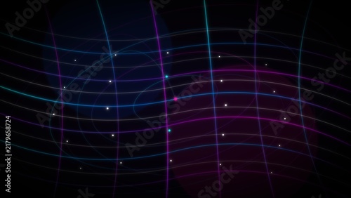 Naklejka Abstract Geometric 3D Optical Illusion Tunnel Background