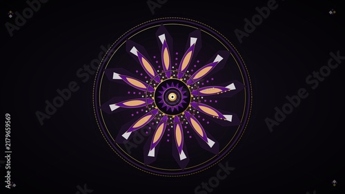 Bild auf Leinwand Abstract Geometric Mosaic Kaleidoscope Background Pattern