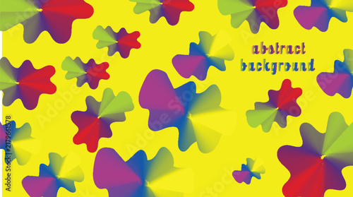 Colorful floral silhouettes create a vibrant abstract background silhouette