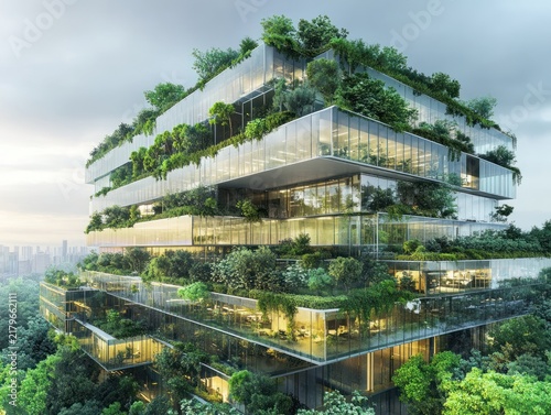 Verdant, sustainable office building