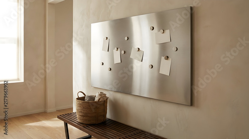 Modern magnetic memo board for home organization, office planning, or creative ideas