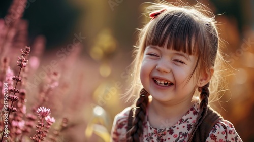 Happy child with down syndrome enjoying life, innocent, toddler, cheerful, fun, carefree, happy, playful, funny, healthy, expression, adorable, human, life, care