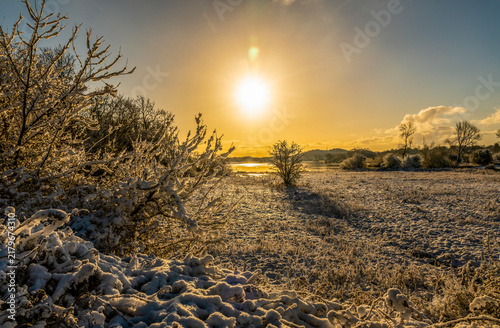 Konstfotografi Winter Wonderland Golden Hour In Tamworth 2