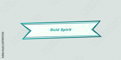 Minimalist speech bubble with bold spirit text