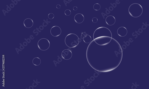 Bild auf Leinwand Abstract background featuring a floating water bubble pattern with soft light re