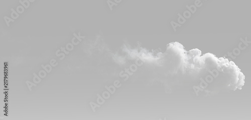 Foto smoke cloud with dense white and gray billowing sections isolated on black, real