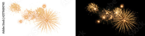 Festive Golden Pyrotechnic Burst Overlay for Celebration Concepts
