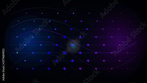 Fotografie Abstract Geometric Hexagonal Matrix Background