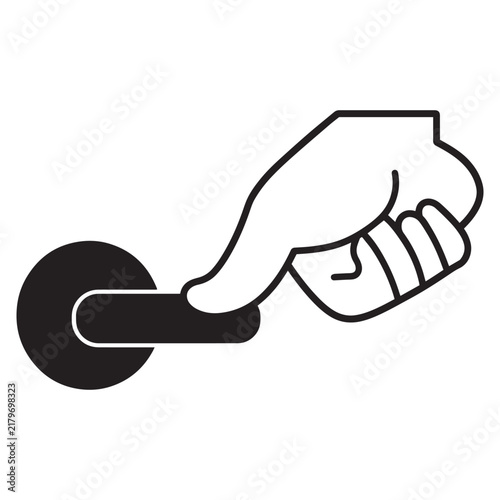 Hand Finger Press Push Button Exercise and Grip Strength Icon Vector EPS 10